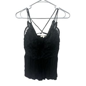 Medium black lace baby doll shirt. Very flattering and sexy